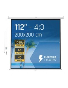 iggual Pantalla eléctrica 4:3 112" 200x200 cm 2