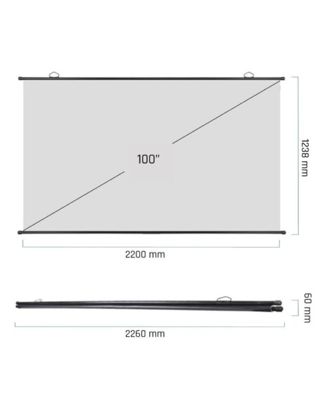 iggual Pantalla enrollable manual 100"16:9 PEM100p