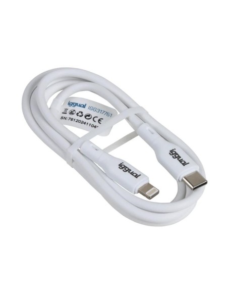 iggual cable USB-C/Lightning 100 cm blanco Q3'0 3A