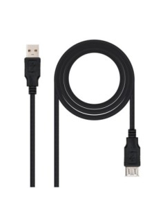Nanocable Cable USB 20, tipo A/M-A/H, Negro, 3m