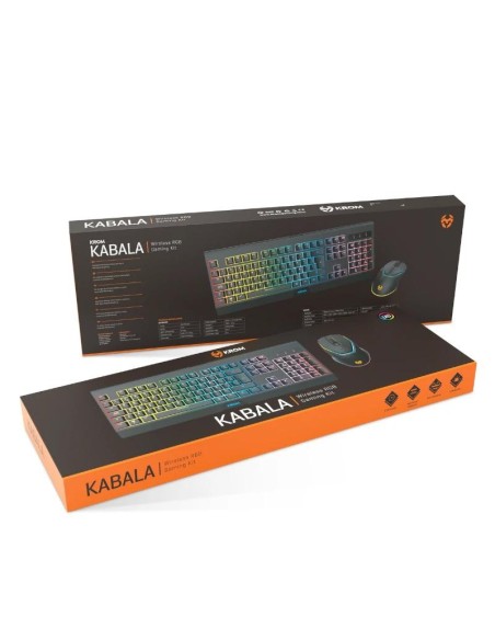KROM KABALA  | Kit Teclado y Ratón Wireless RGB SP