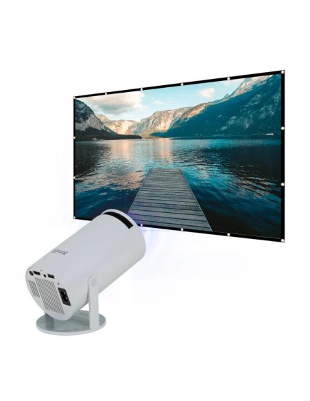 iggual Pack mini proyector + pantalla 120" plegabl